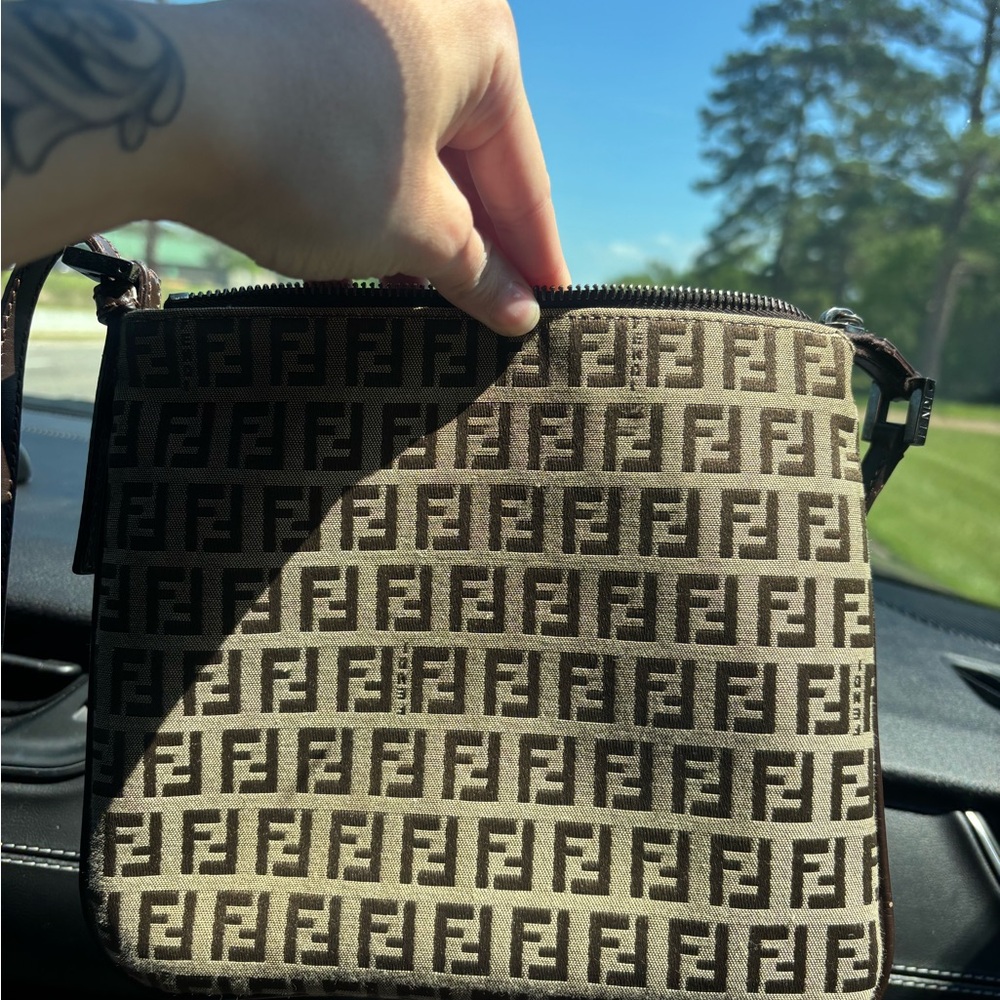 Fendi zucchino Monogram Crossbody Bag in Brown - Picture 2 of 8